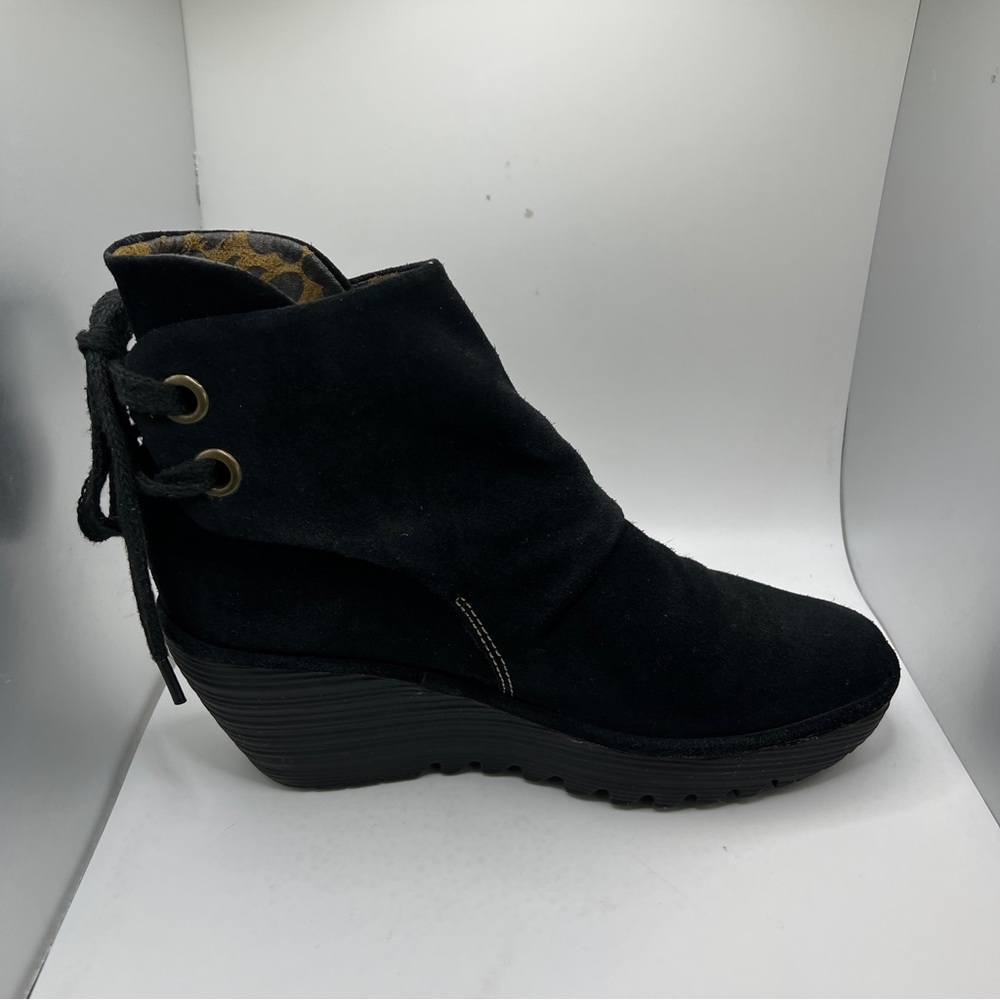 Women’s Fly London Wedge Ankle Boots Size 7 (37) - Picture 7 of 10